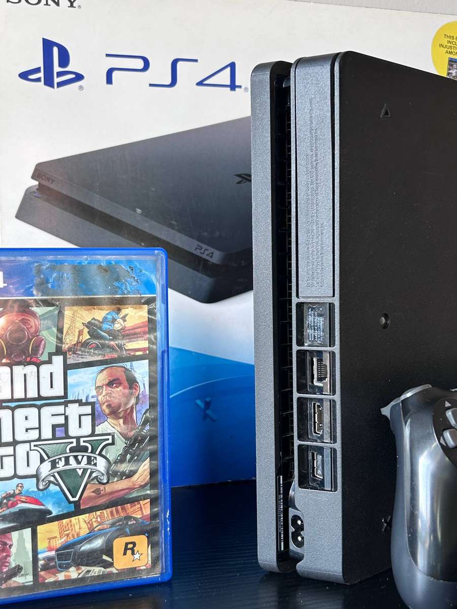 Sony PlayStation 4 Slim 500GB Bundle - Jet Black - Grand Theft Auto V Included
