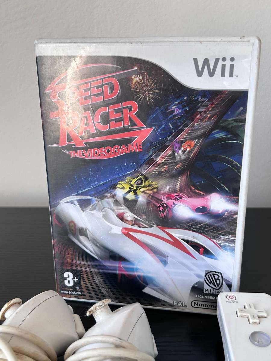 Nintendo Wii Console Bundle (RVL-001) - 2 Remotes, 2 Nunchucks + Speed Racer Game
