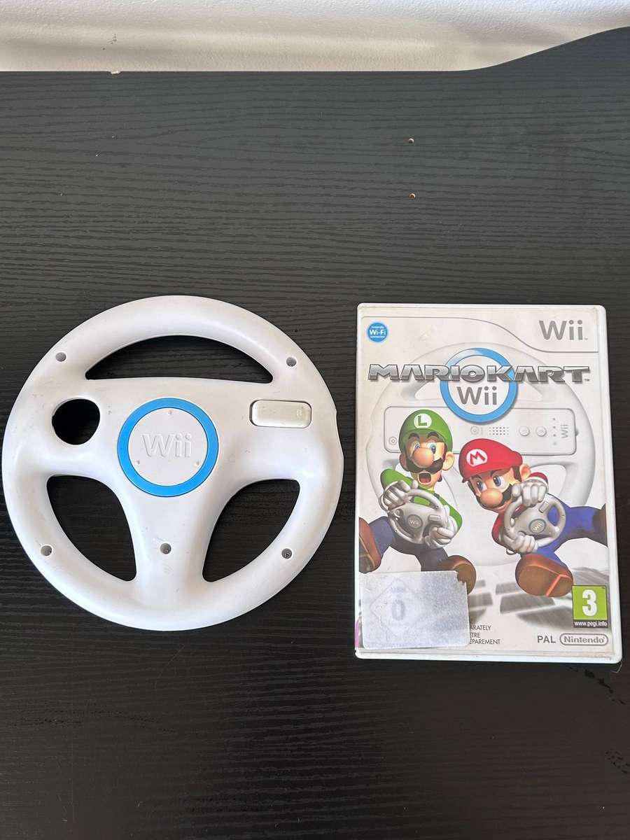 Mario Kart Wii (PAL) + Nintendo Wii Steering Wheel Bundle