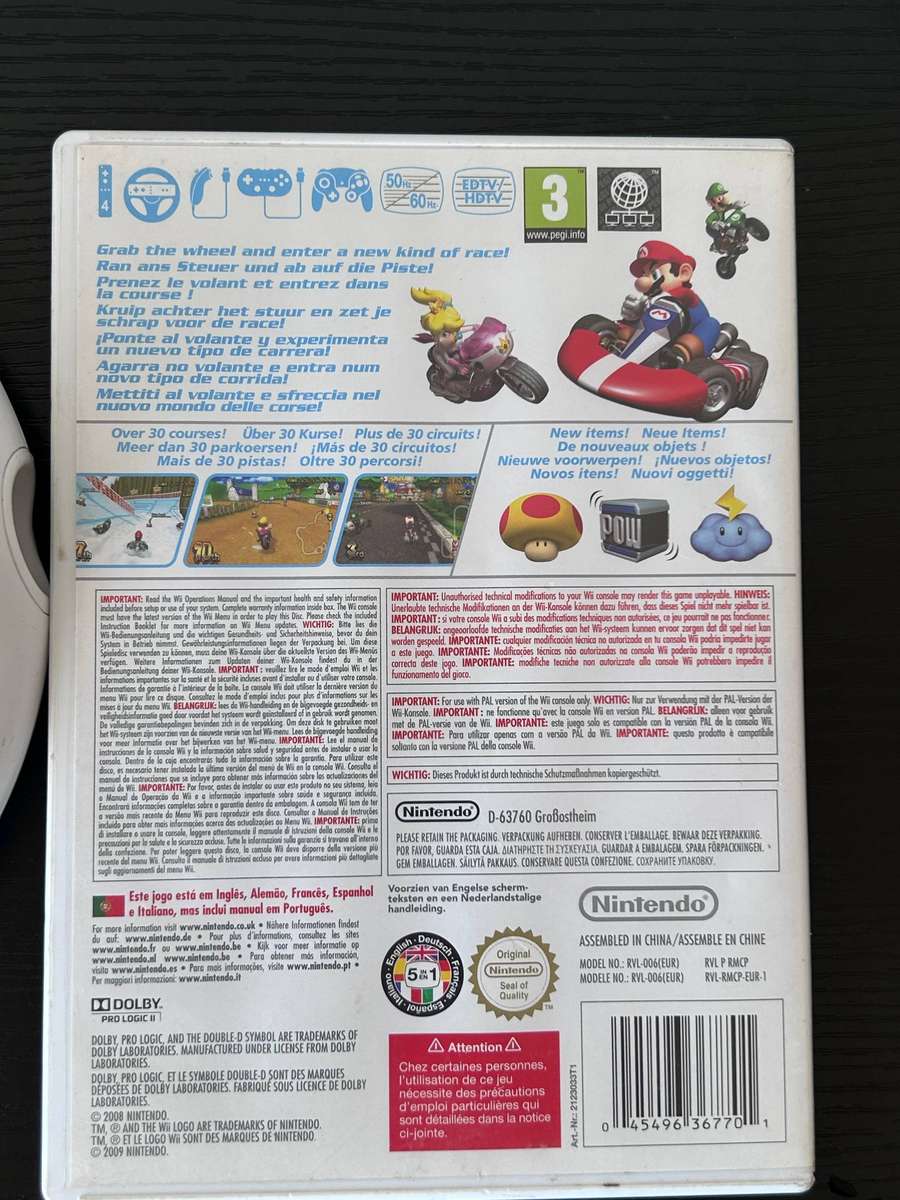 Mario Kart Wii (PAL) + Nintendo Wii Steering Wheel Bundle