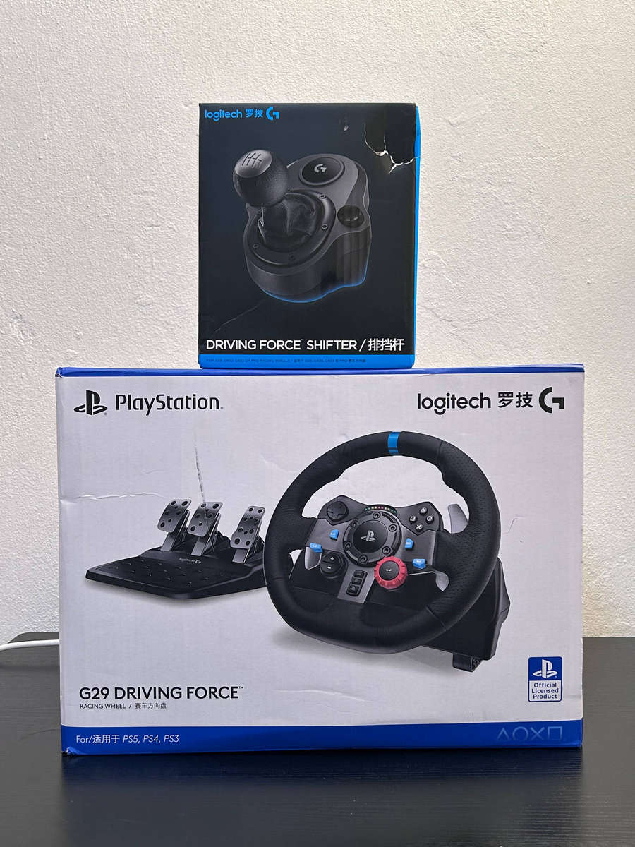 Logitech G29 Driving Force Racing Wheel & Shifter Bundle (PS5/PS4/PC)