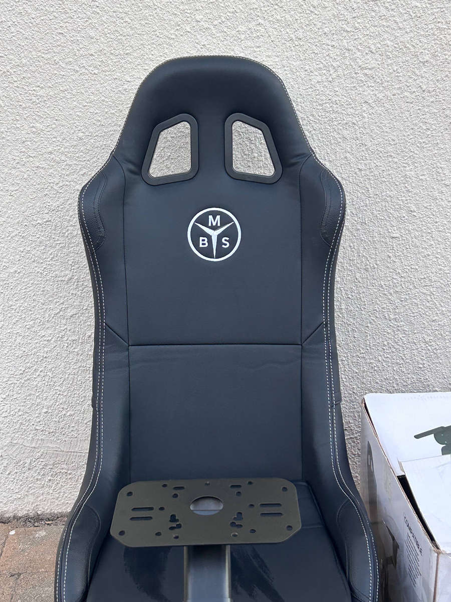MBS Elite Racing Simulator Cockpit with Adjustable Bucket Seat & Gear Shifter Mount