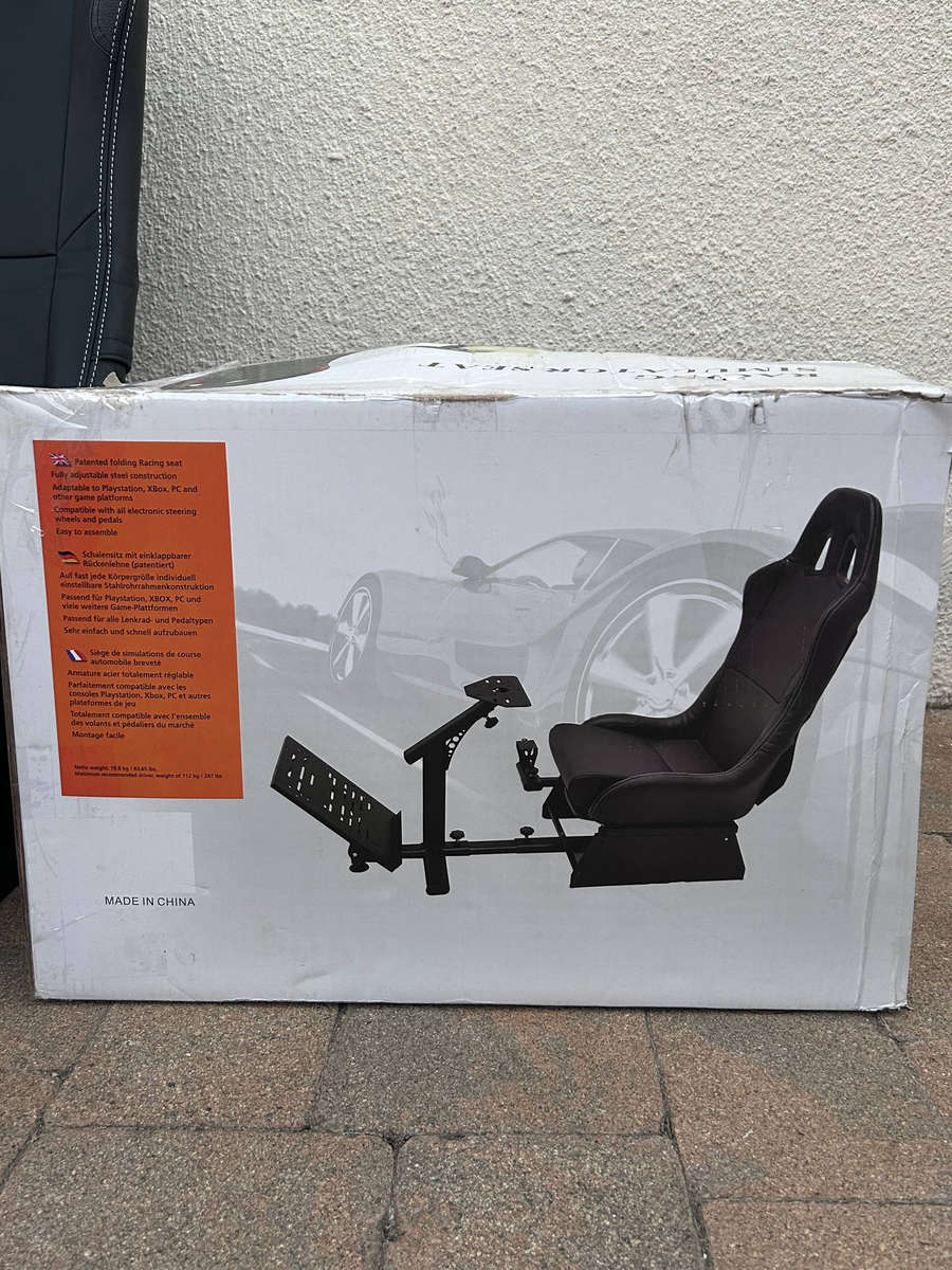 MBS Elite Racing Simulator Cockpit with Adjustable Bucket Seat & Gear Shifter Mount