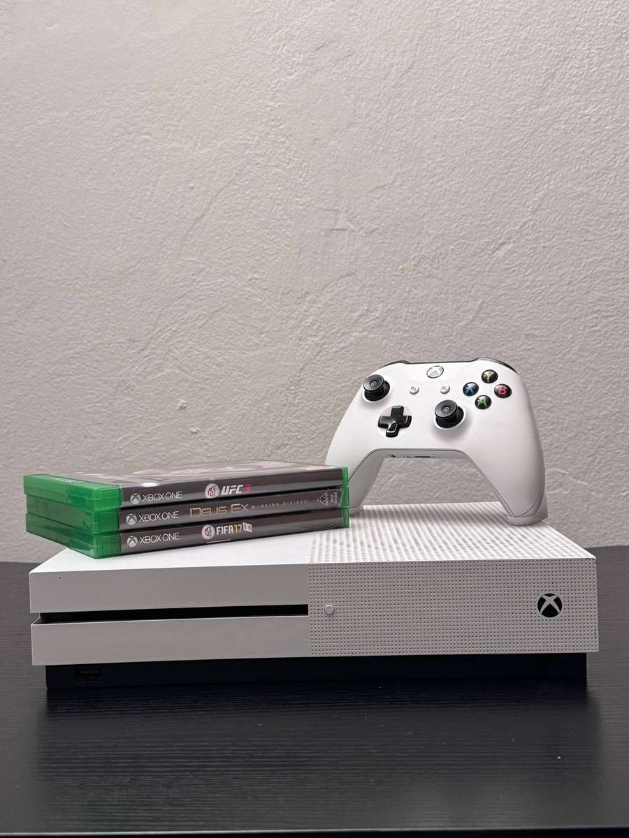 Xbox One S 1TB Console Bundle | White | Controller | 3 Games