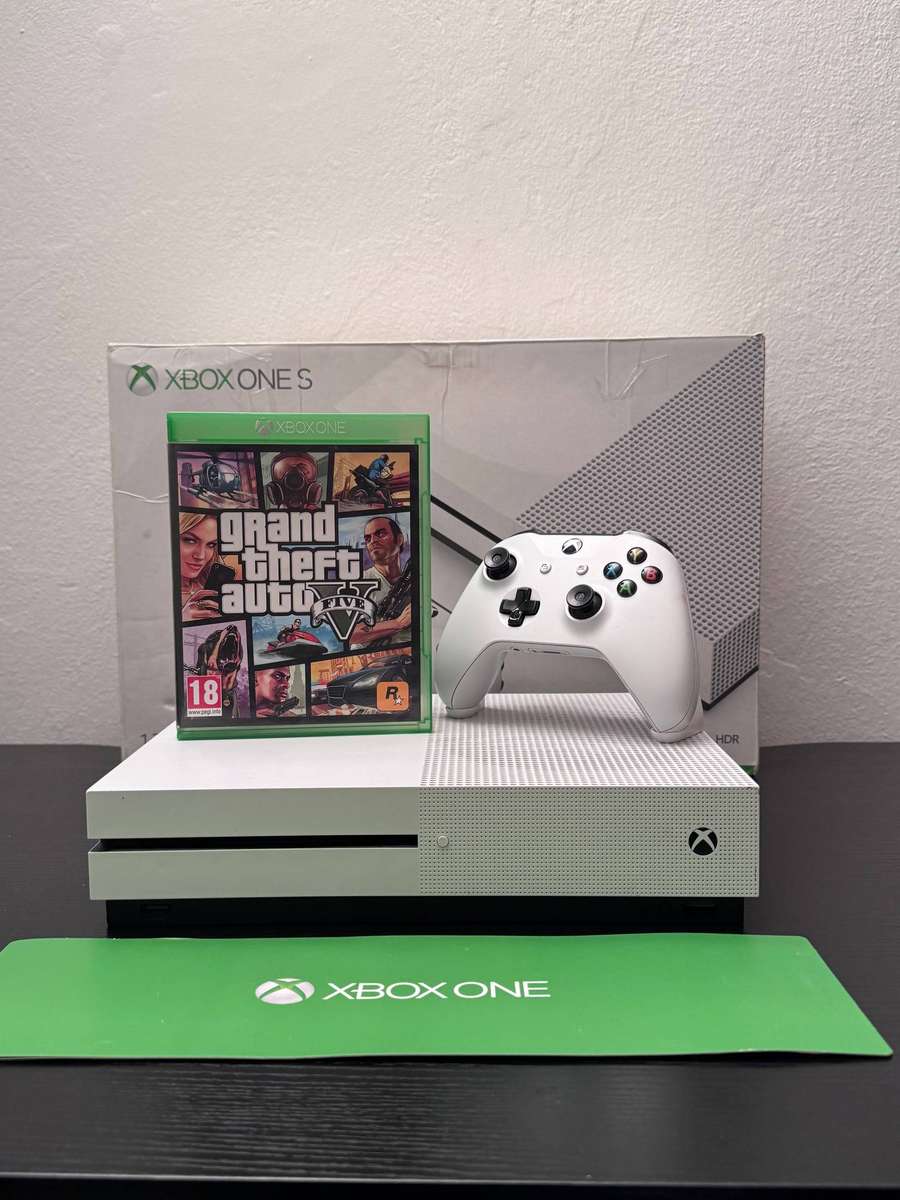 Xbox One S 1TB Console Bundle | White | Controller | GTA V | Original Box