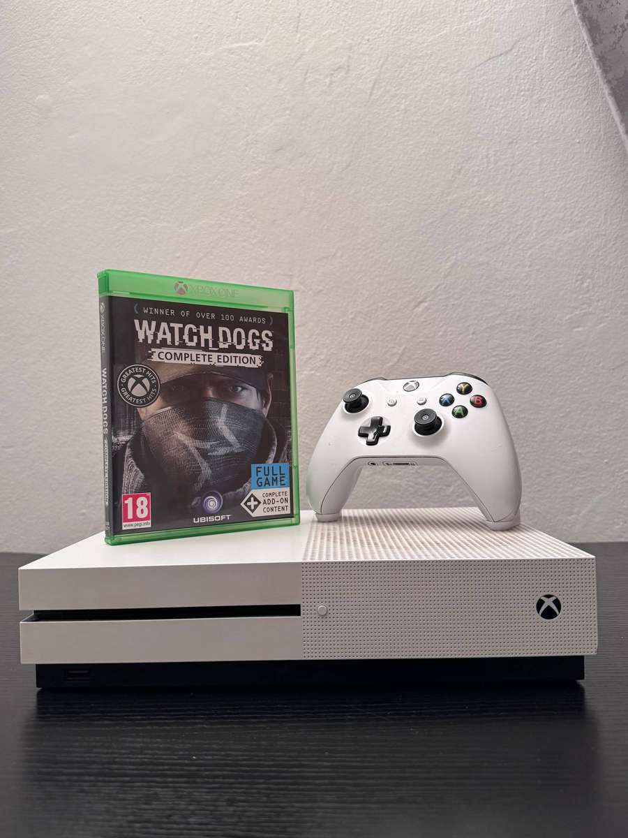 Xbox One S 500GB Console Bundle | White | Controller | Watch Dogs Complete Edition
