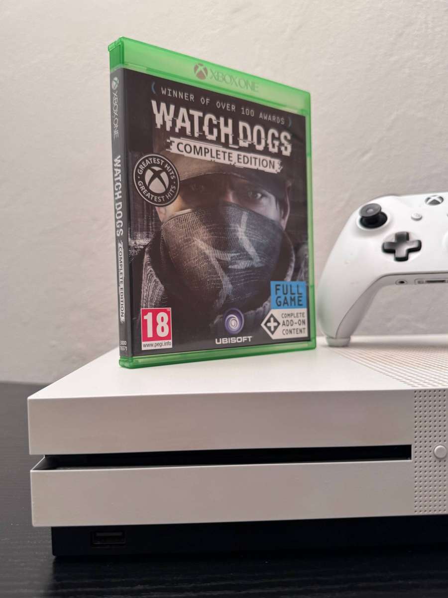 Xbox One S 500GB Console Bundle | White | Controller | Watch Dogs Complete Edition