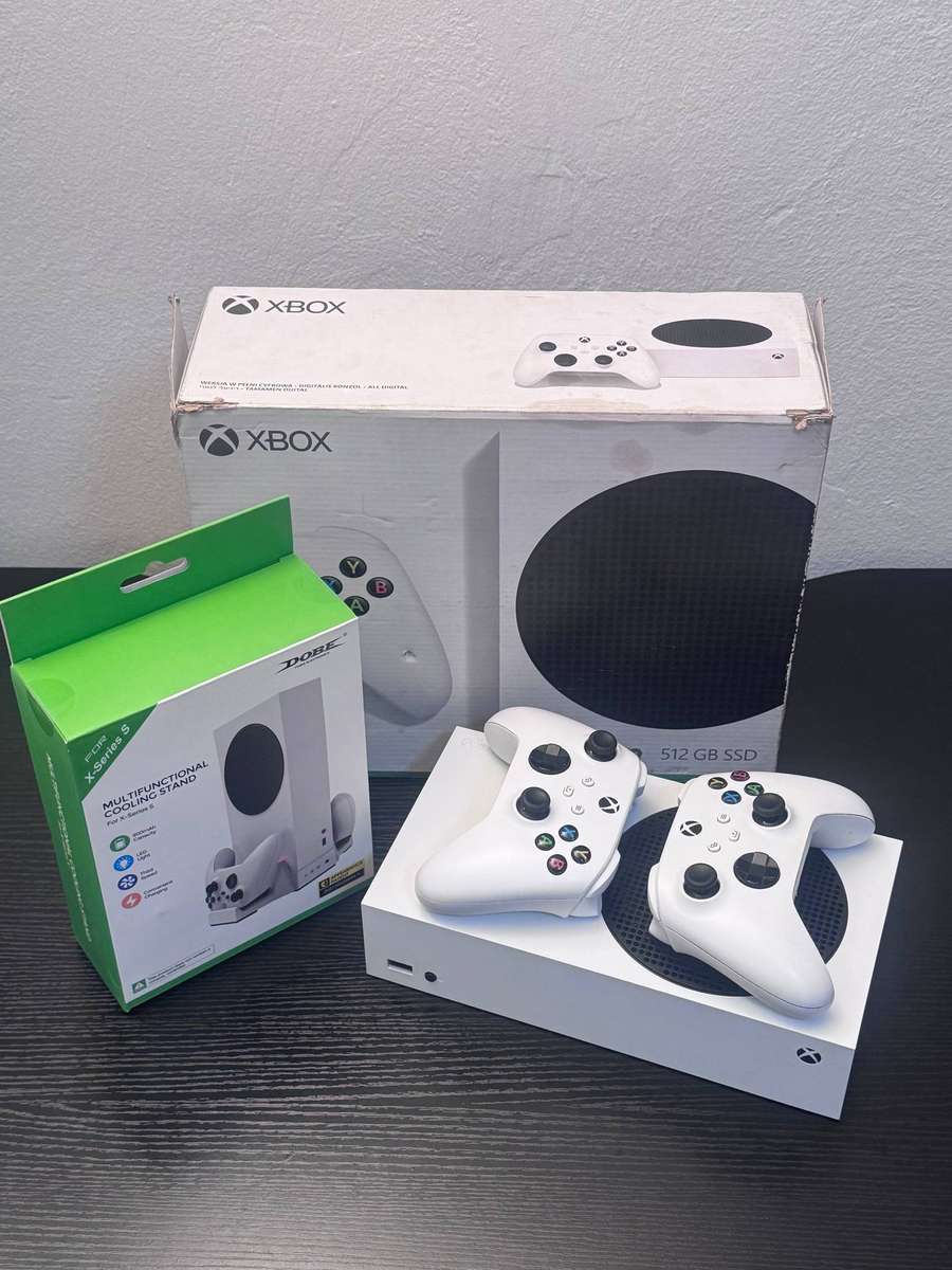 Microsoft Xbox Series S 512GB - White - Two Controllers, Cooling Stand & Box