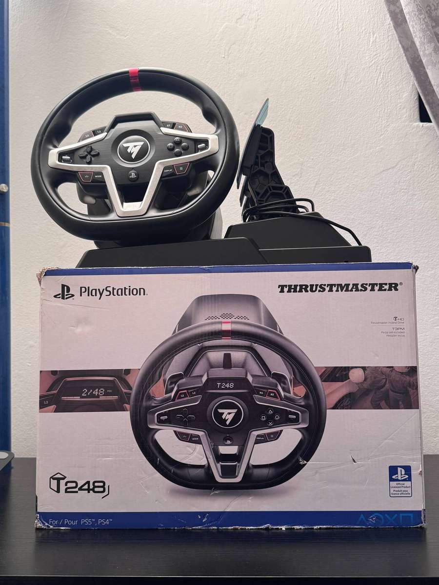 Thrustmaster T248 Force Feedback Racing Wheel & T3PM Pedals for PS5, PS4 & PC - Boxed