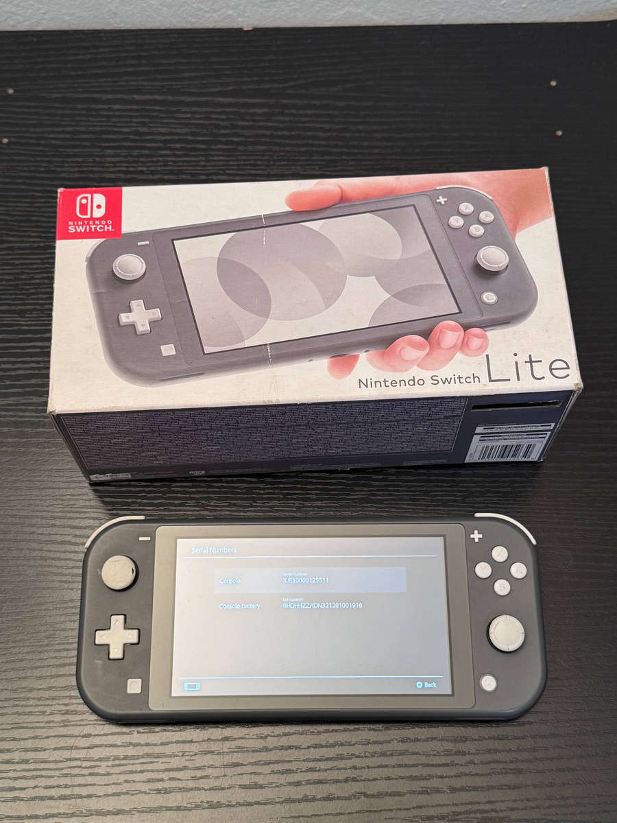 Nintendo Switch Lite 32GB Handheld Console (Grey) + 64GB MicroSD Card & Box