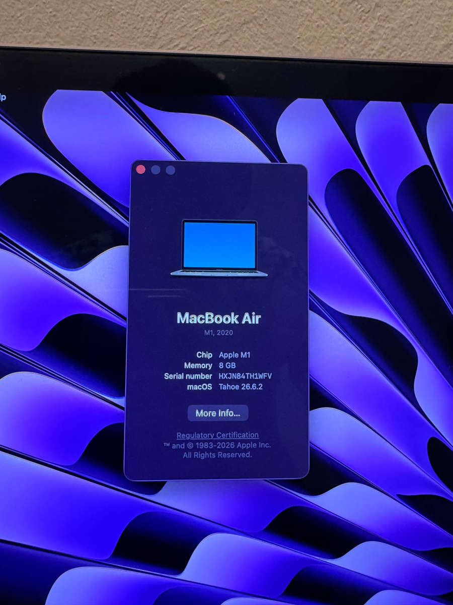 Apple MacBook Air M1 (8GB RAM) (256GB SSD) - Space Grey