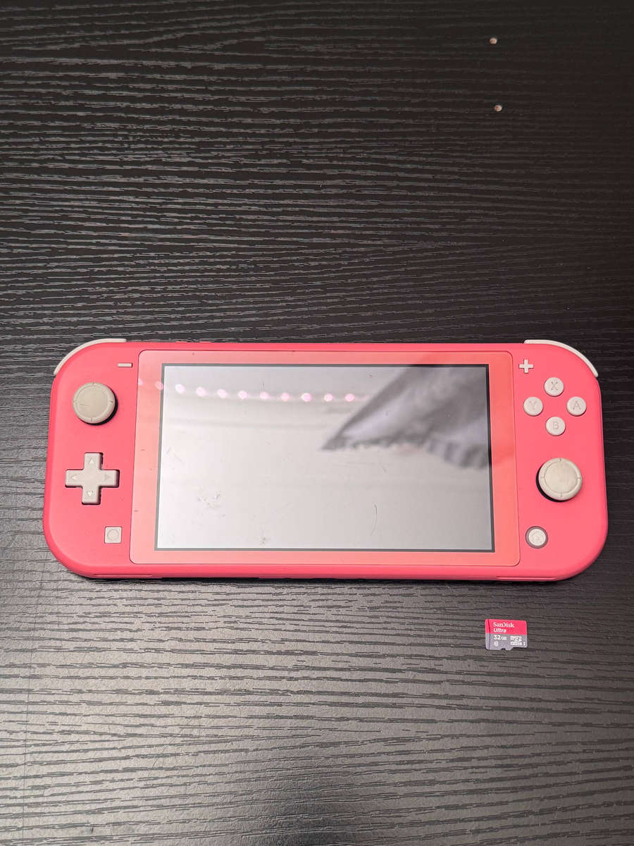 Nintendo Switch Lite 32GB Handheld Console - Coral Pink + 32GB MicroSD Card