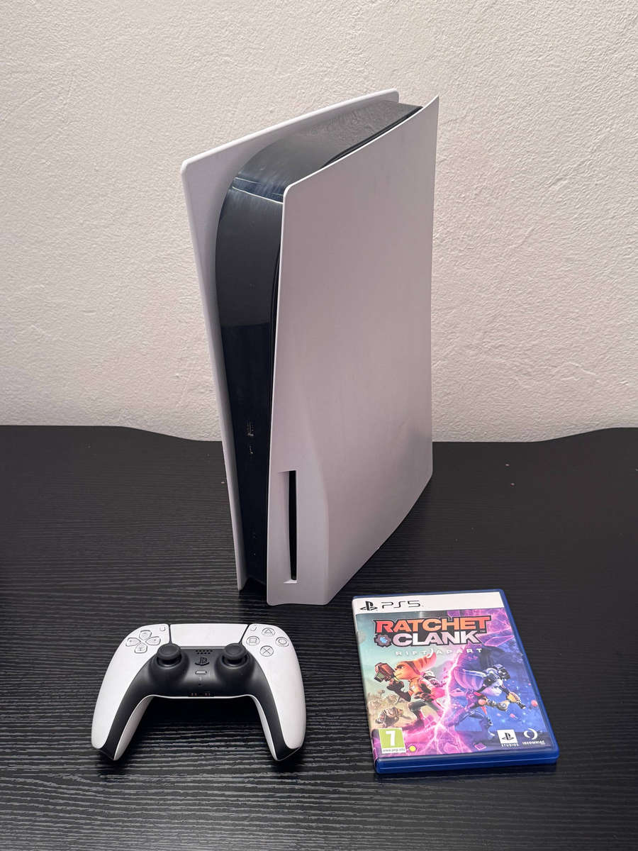 PlayStation 5 Console Disc Edition - White -DualSense Controller - Rocket Clank PS5