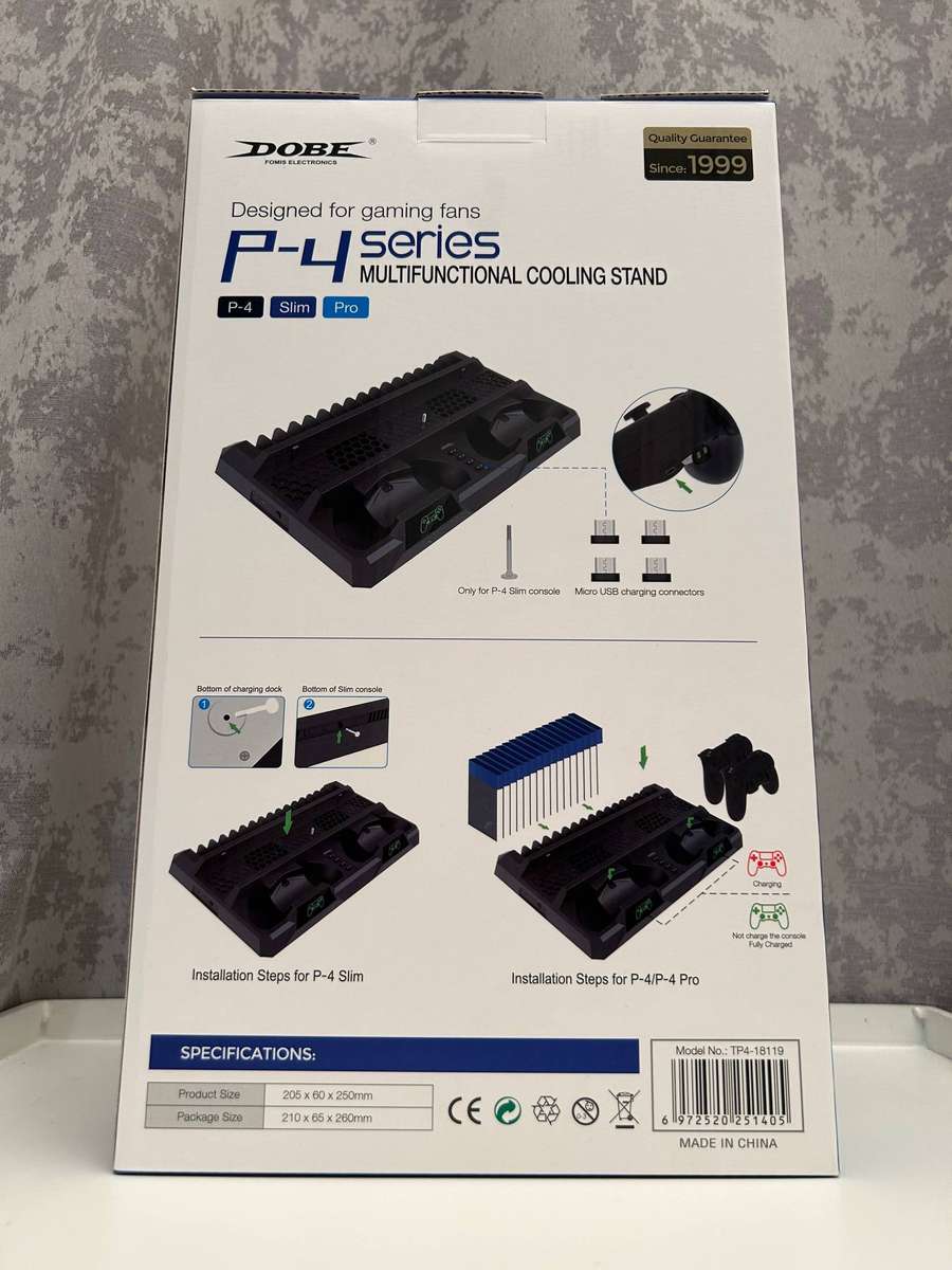 PlayStation 4  Multifunctional Cooling Stand  PS4 / Slim / Pro  Dual Controller Charger
