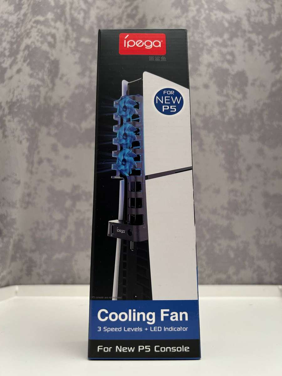 iPega PlayStation 5 Cooling Fan  3 Speed  LED Light  USB Port  For Disc & Digital Console