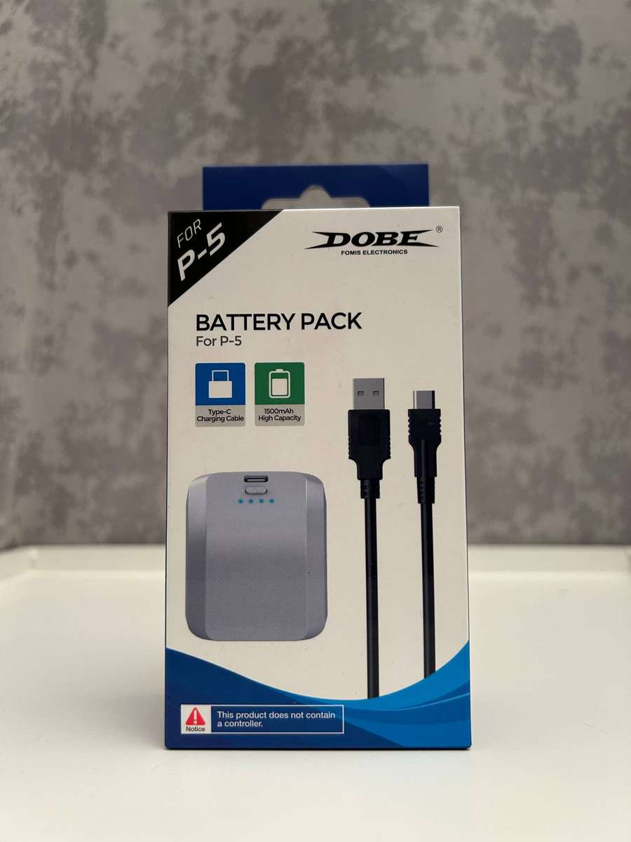 PlatStation 5 DualSense Rechargeable Battery Pack  DOBE  1500mAh High Capacity  USB-C Charging