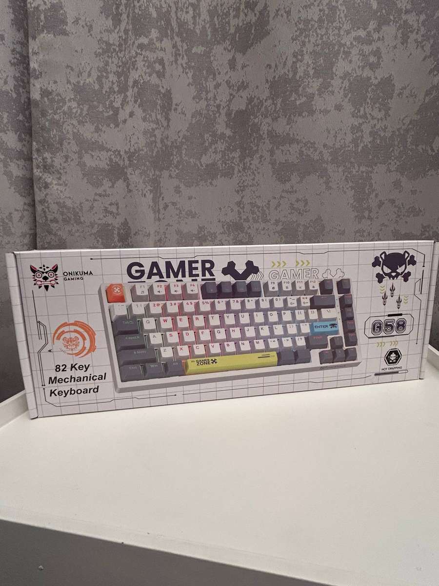 ONIKUMA G58 Hot-Swappable Mechanical Gaming Keyboard - 82 Keys TKL, RGB, USB-C