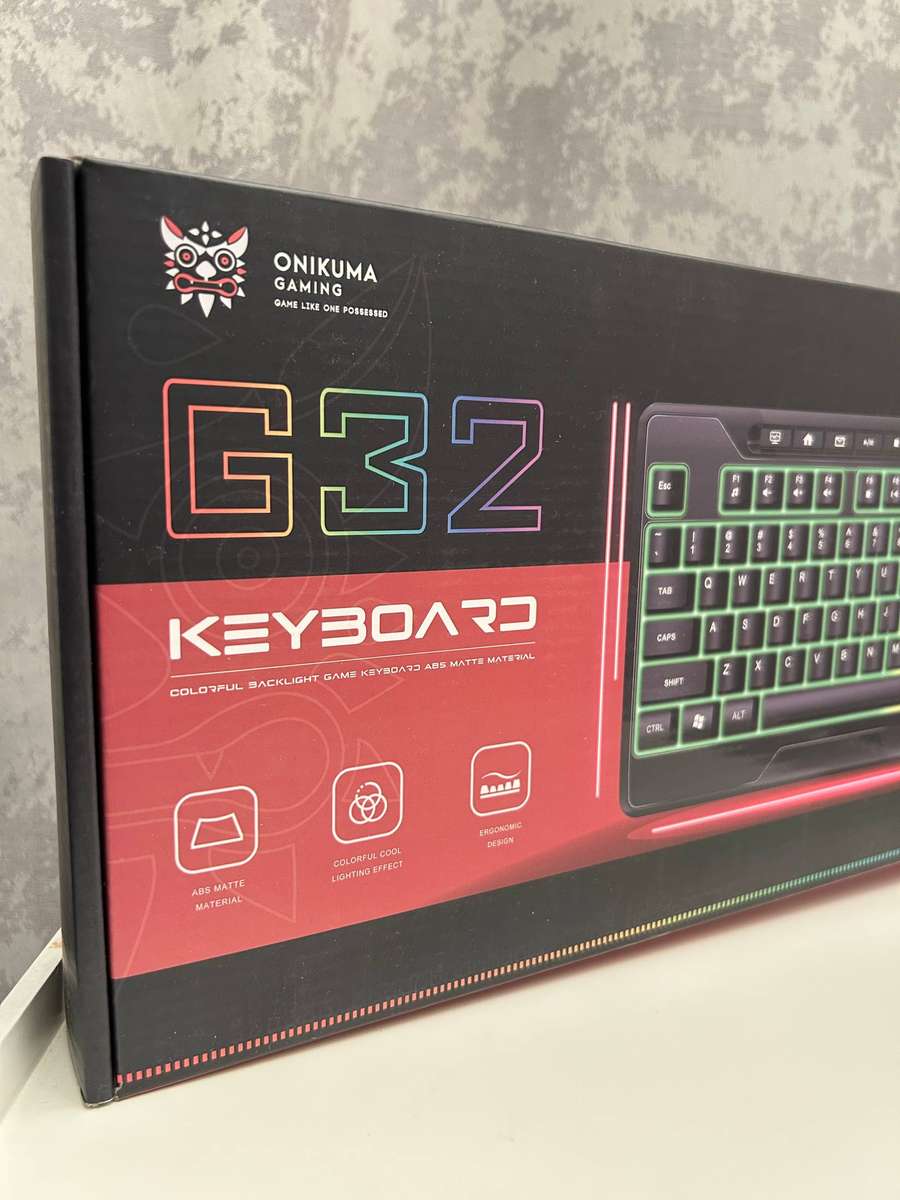 ONIKUMA G32 Full-Size Gaming Keyboard - 104 Keys, RGB Backlit (New)