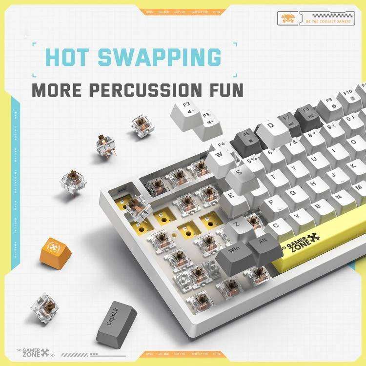 ONIKUMA G58 Hot-Swappable Mechanical Gaming Keyboard - 82 Keys TKL, RGB, USB-C