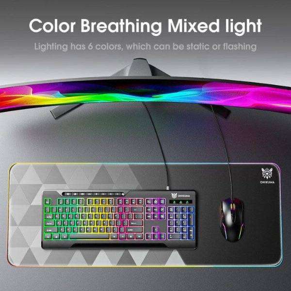 ONIKUMA G32 Full-Size Gaming Keyboard - 104 Keys, RGB Backlit (New)
