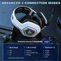 Onikuma B100 Wireless Gaming Headset - 3-Mode (BT/2.4G/Wired) - RGB
