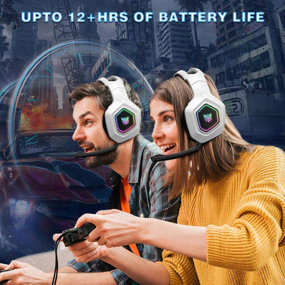 Onikuma B100 Wireless Gaming Headset - 3-Mode (BT/2.4G/Wired) - RGB