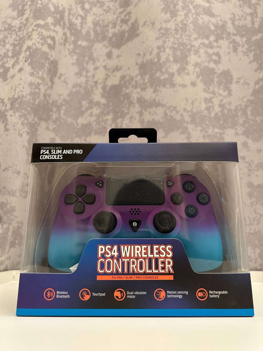 Wireless PS4 Controller (Purple Blue Duo-Tone) - Bluetooth, Touchpad, Dual Shock
