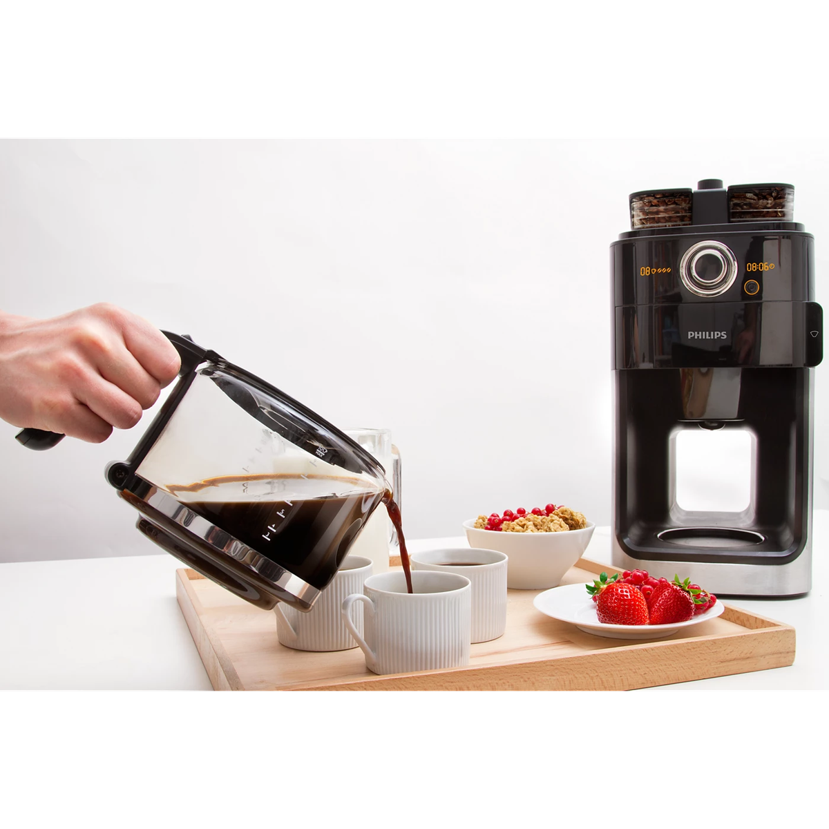 Philips Grind & Brew Filter Coffee Maker with Integrated Grinder