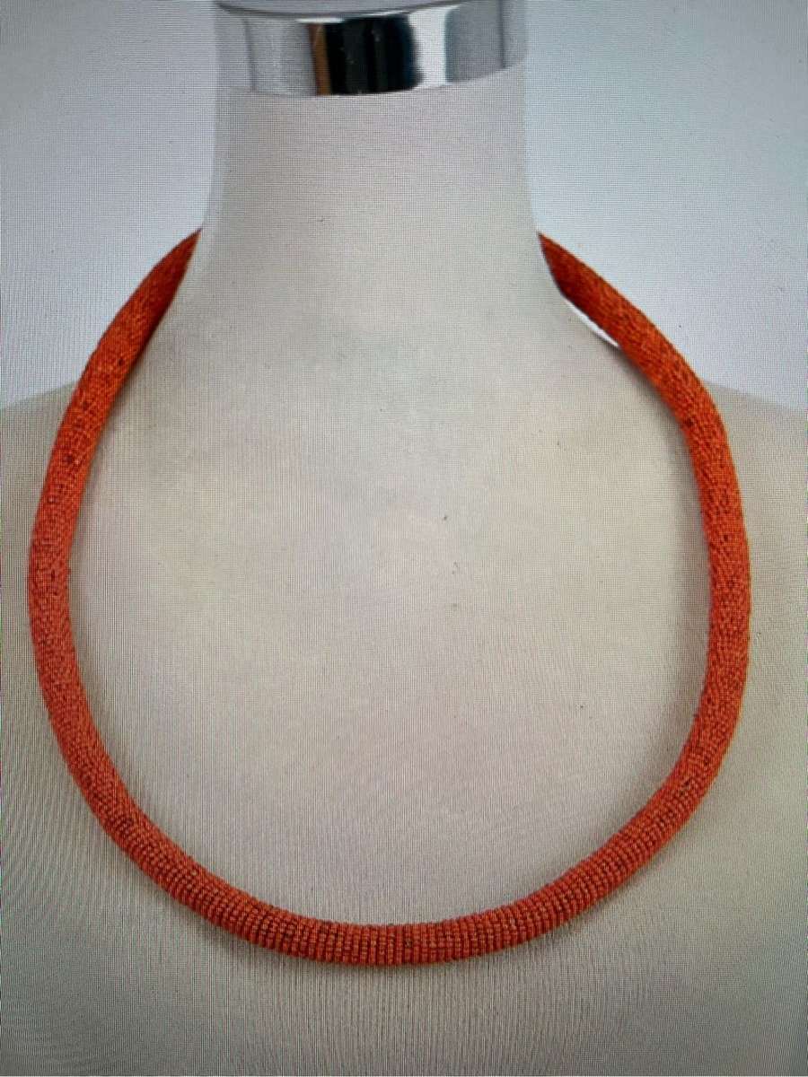 Necklace Spiral  Orange