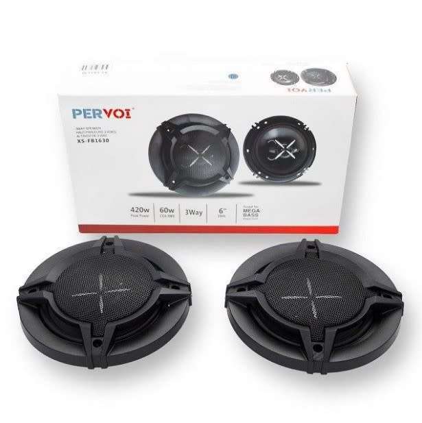 Pervoi 16cm (6.3`) 3-Way Mega Bass Coaxial Speakers XS-FB1630
