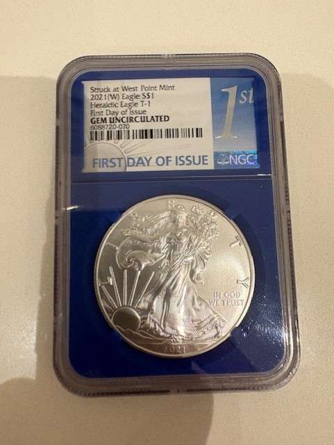 2021 silver eagle NGC graded 1 ounce