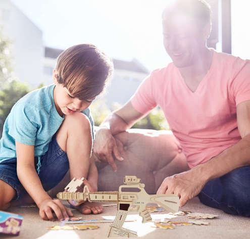 3D Wooden Simulation Model Kit (CAR-15 Style)