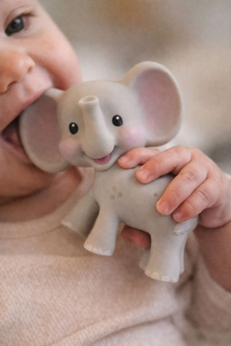 Soft Elephant Teething Toy for 0+ Months (With Sound)
