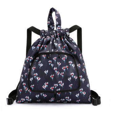 Floral Foldable Drawstring Backpack