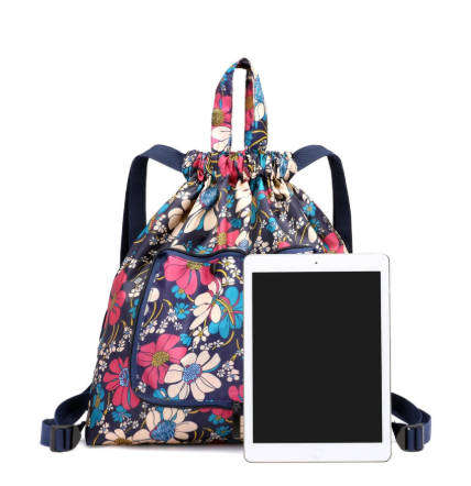Floral Foldable Drawstring Backpack