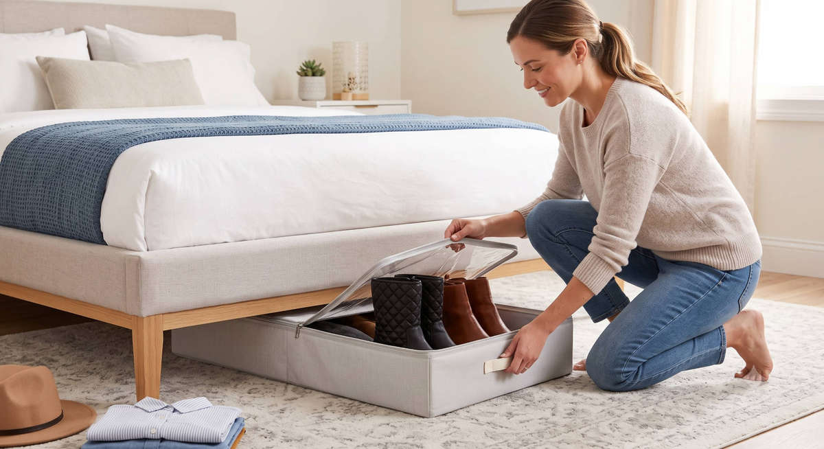 Under-The-Bed Boot & Accessory Organizer