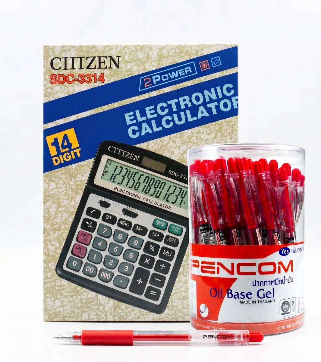 Pencon Pens & Pencils - 50-Pack of Premium Pencon Red Oil Base & CTTTZEN SDC ...