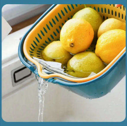 6-Piece Double-Layer Plastic Strainer Set