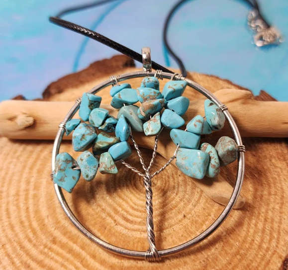 Turquoise Tree of Life Pendant