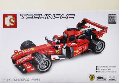 Ferrari FRR-F1 Formula Car Pull Back Edition Technic for Kids (310Pcs)