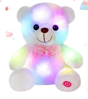 Glow in the Dark White Teddy Bear