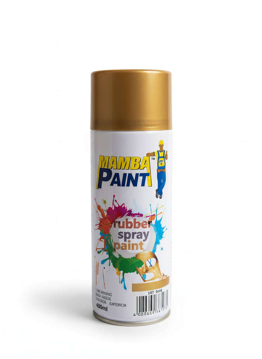 Mamba Rubber Spray Paint 400ml (Gold)