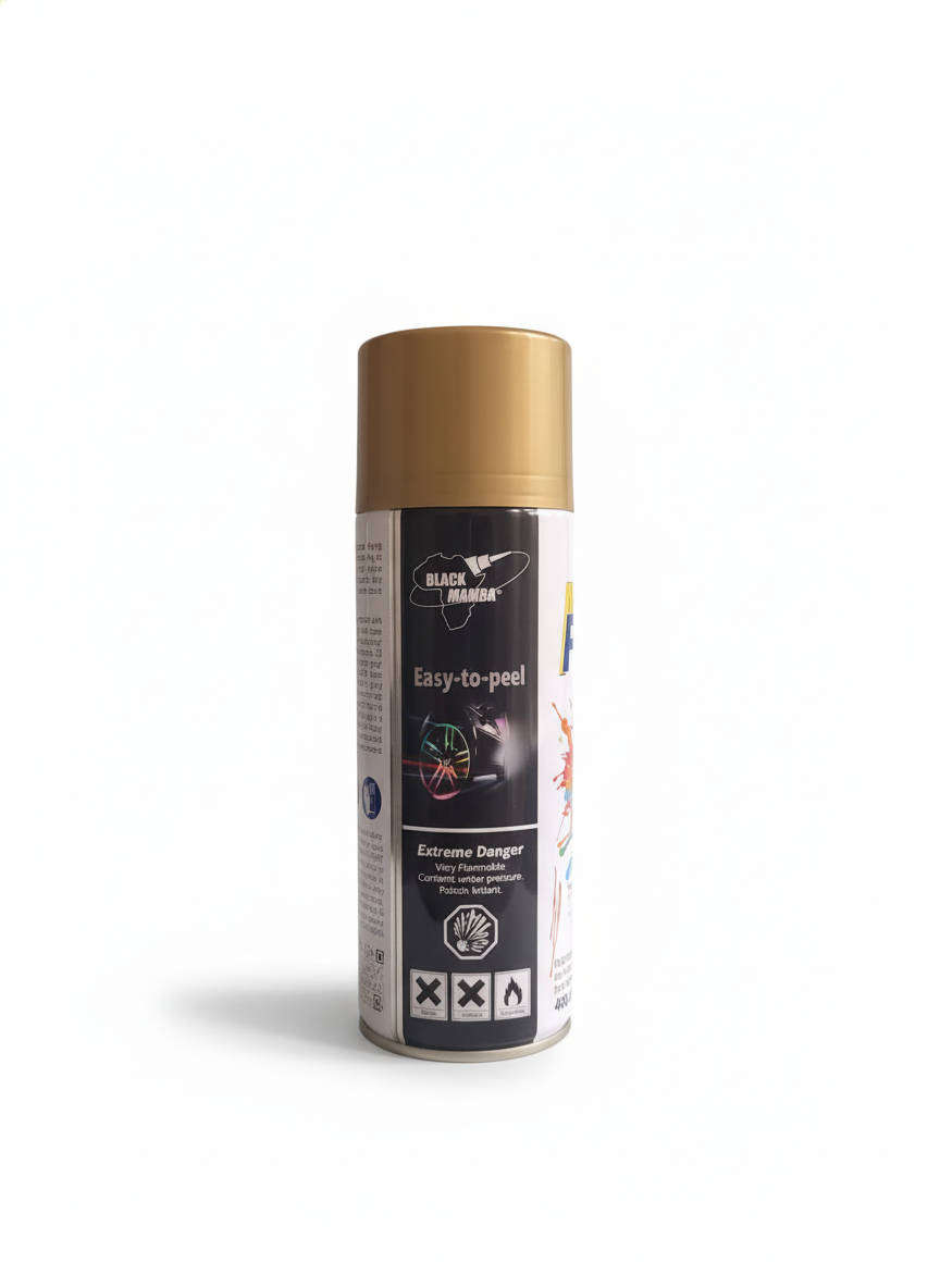 Mamba Rubber Spray Paint 400ml (Gold)
