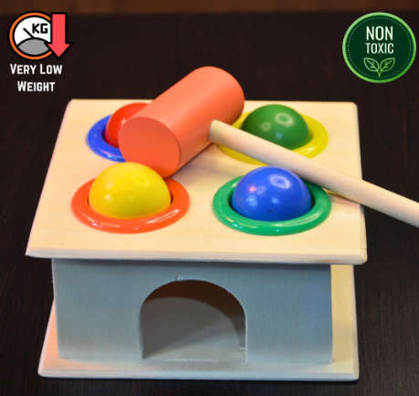 Wooden Hammer Ball Pounding Bench