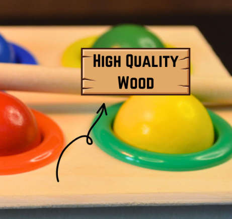 Wooden Hammer Ball Pounding Bench