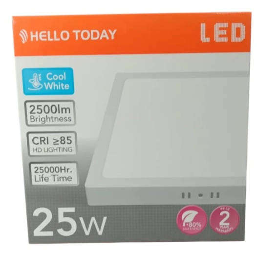 Bulk Pack: 5x Hello Today 25W LED Panel Lights (Cool White)