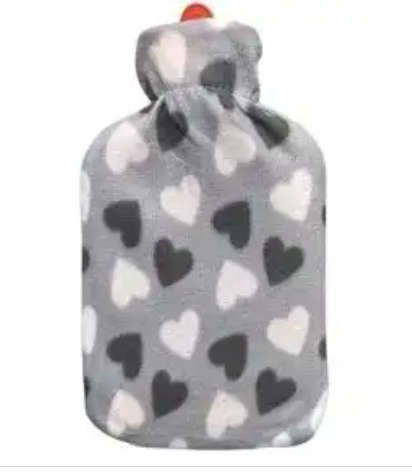 Hot Water Bottle With Fleece Cover
