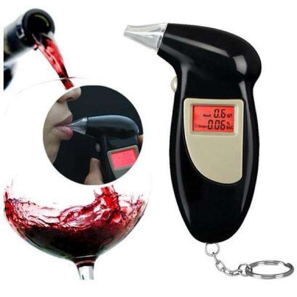 Breathalyzer Alcohol Tester with LCD Display - Black
