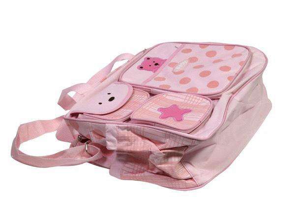 Multi-Compartment Baby Diaper Bag (Pink,Blue,Beige)