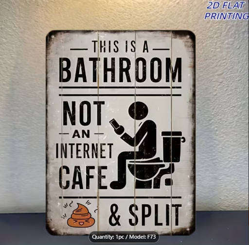 2D Flat Vintage Quirky Theme Wooden Sign